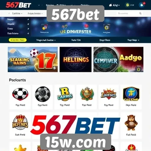 Diversidade de jogos disponíveis no site 567bet